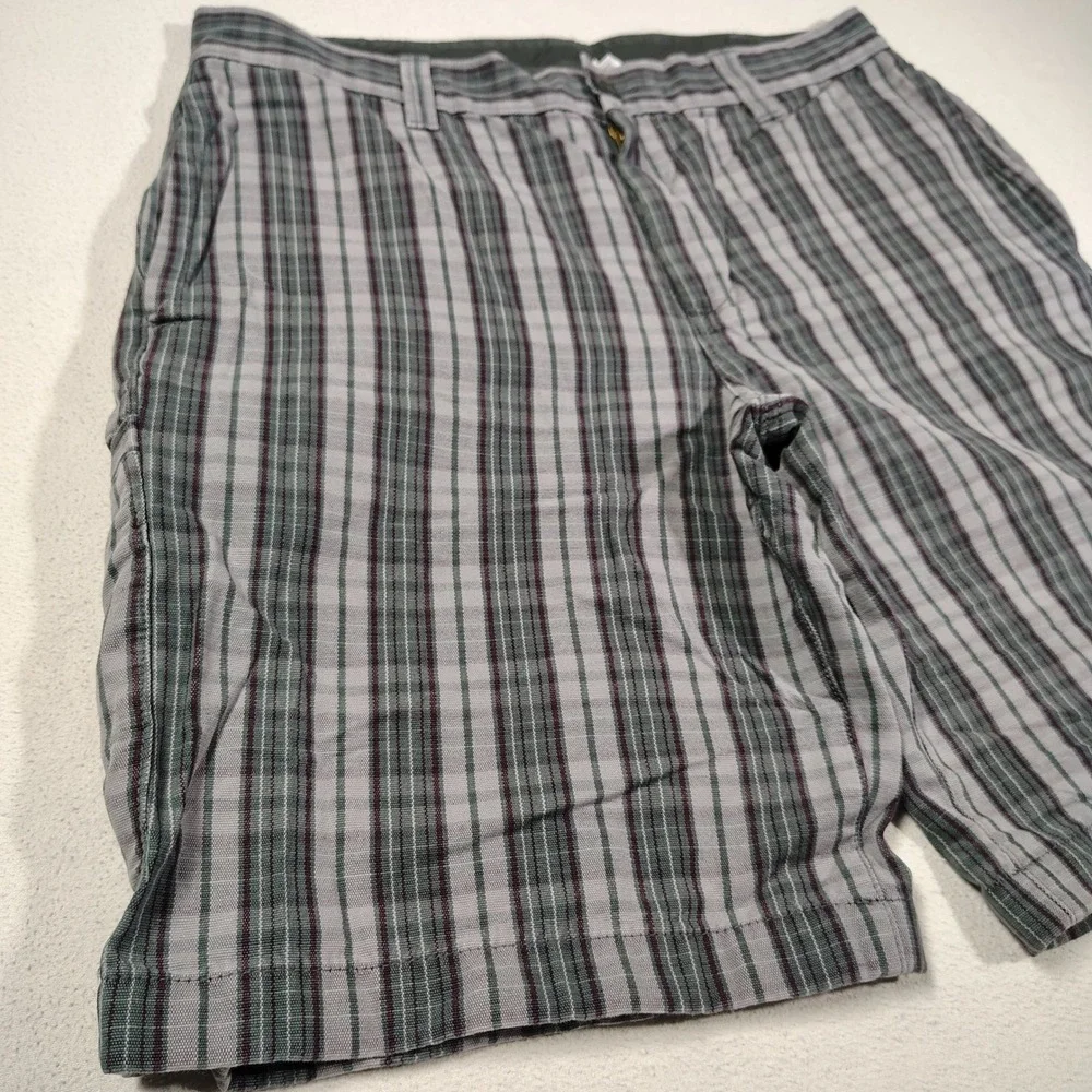 The North Face Shorts Mens 34 Grey Plaid Cotton Gorpcore Hiking Utility